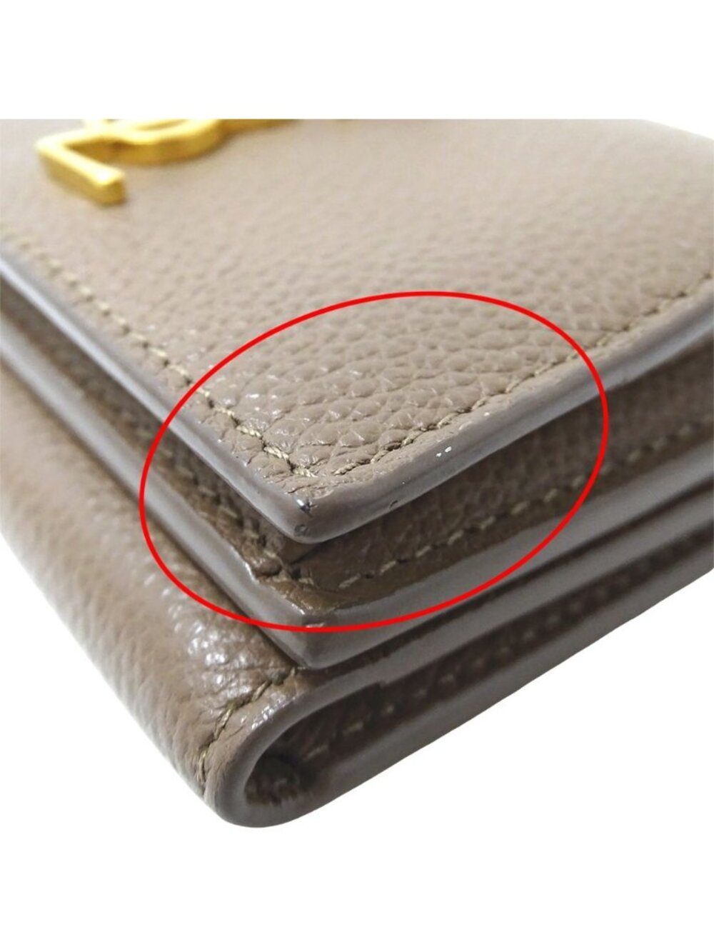 Saint Laurent Wallet Trifold Leather Top Logo Mini Small - Picture 13 of 13